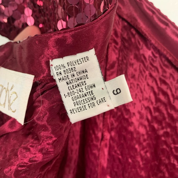Cache magenta pink sequin halter tie dress Sz 6 - Picture 7 of 10